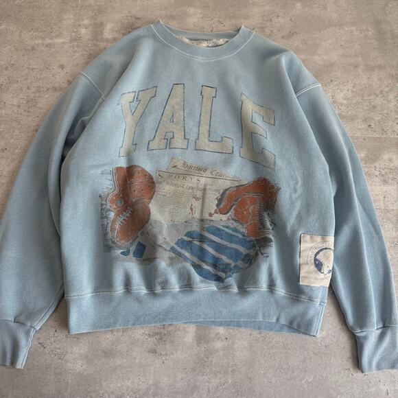 Vintage Yale baby blue crewneck sweatshirt size XL - Picture 1 of 9